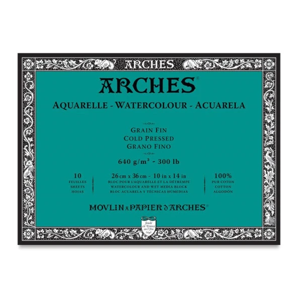 Arches Suluboya Blok Cold Press Natural White 640 gr 26x36 cm 10 Sayfa ürün görseli 1
