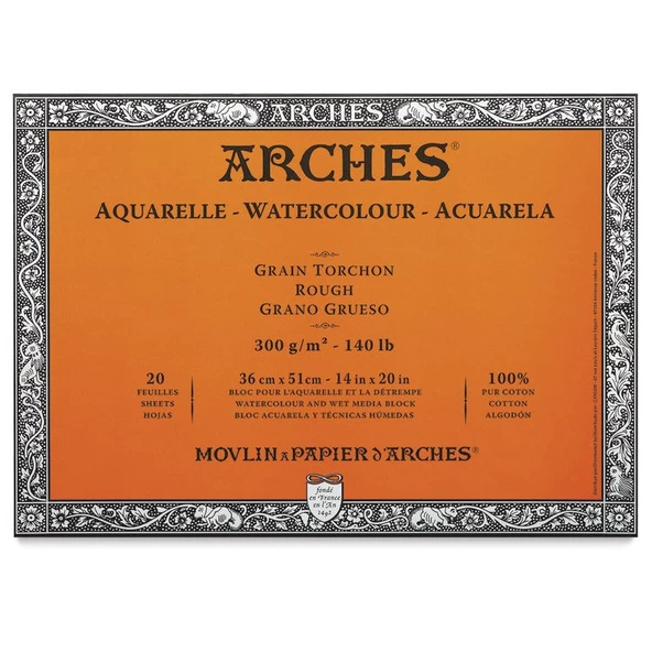 Arches Suluboya Blok Rough Natural White 300 gr 36x51 cm 20 Sayfa ürün görseli 1