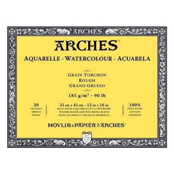 Arches Suluboya Blok Rough Natural White 185 gr 31x41 cm 20 Sayfa ürün görseli 1