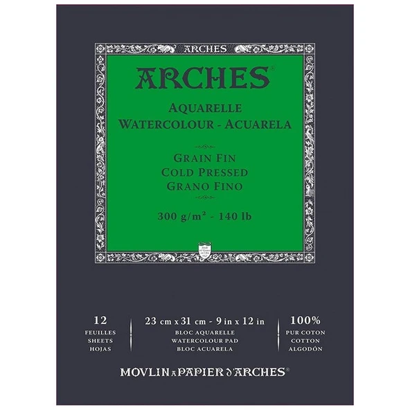 Arches Suluboya Defteri Cold Press Natural White 300 gr 23x31 cm 12 Sayfa ürün görseli 1