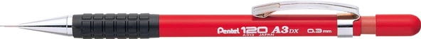 Pentel 120 A3dx 0.3 Mekanik Kurşun Kalem KIRMIZI ürün görseli 1