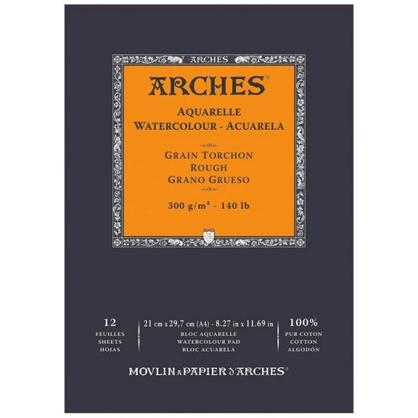 Arches Suluboya Defteri Rough Natural White 300 gr A4 12 Sayfa ürün görseli 1