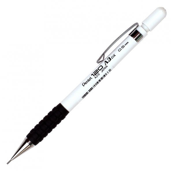 Pentel 120 A3dx 0.5 Mekanik Kurşun Kalem BEYAZ ürün görseli 1
