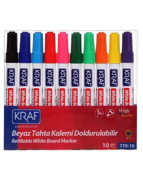 Kraf Doldurulabilir Beyaz Tahta Kalemi 770-10 ürün görseli 1