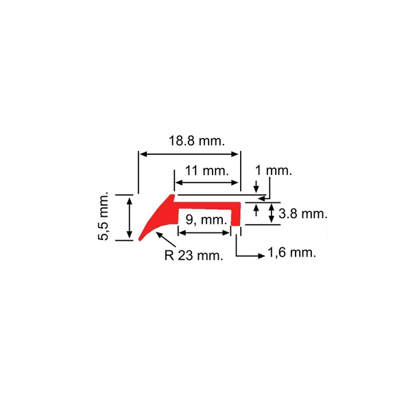 Contacall Cnc Tezgah Eksen Sıyırıcı Fitil Hareketli Eleman Fitili Kırmızı Renk 20 Metre Uzunluk CNC-06 ürün görseli 1