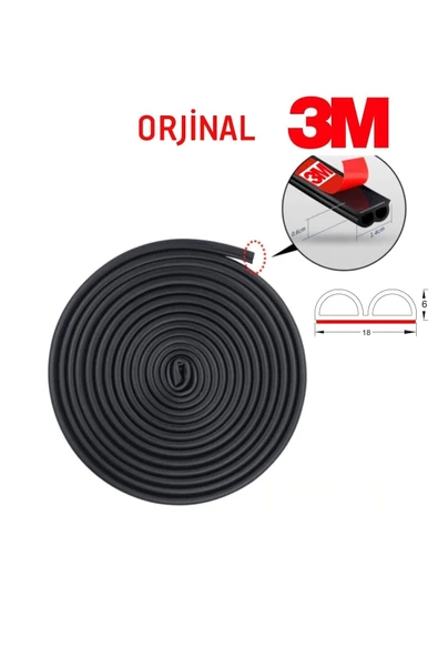 Contacall 3m Oto Kapı Kaput Bagaj Ses Toz Yalıtım Fitili 5 Metre Uzunluk ürün görseli 1