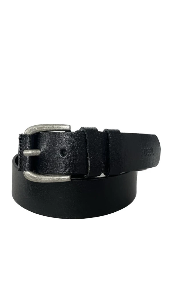 Fossil Hakiki Siyah Deri Spor 4 cm Erkek Kemeri-130 ürün görseli 1