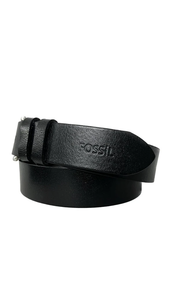 Fossil Hakiki Siyah Deri Spor 4 cm Erkek Kemeri-105 ürün görseli 1