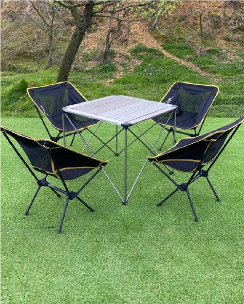 BÜYÜK MASA + 4 PRATİK SANDALYE SET ürün görseli 1