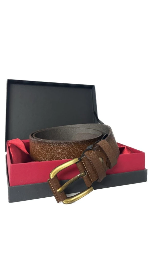 Fossil Tasado Kahverengi Hakiki Düz Deri Spor 4 cm Erkek Kemeri-105 ürün görseli 1