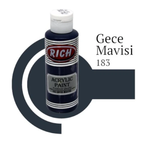 Rich Master Akrilik Boya 120 cc. 183 Gece Mavisi ürün görseli 1