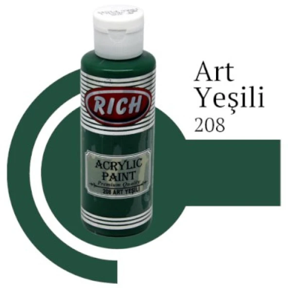 Rich Master Akrilik Boya 120 cc. 208 Art Yeşili ürün görseli 1