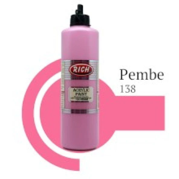 Rich Master Akrilik Boya 500 cc. 138 PEMBE ürün görseli 1