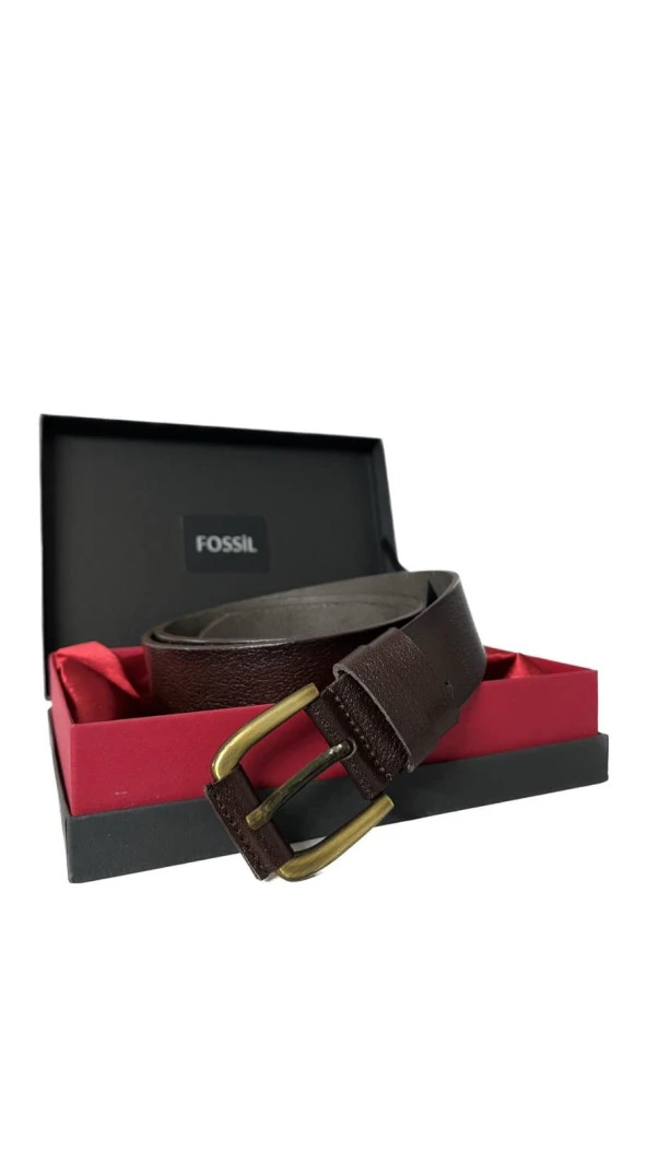Fossil Kahverengi Hakiki Tosado Deri Spor 4 cm Erkek Kemeri-110 ürün görseli 1