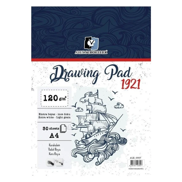 Alex Schoeller Drawing Pad A4 120 gr 30 yp ürün görseli 1