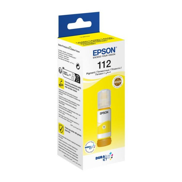 Epson Mürekkep Orj. T112 Yellow 70ml - Resim 2