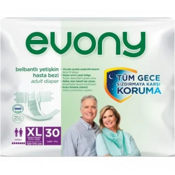 Evony XL Belbantlı Hasta Bezi 30 Adet ürün görseli 1