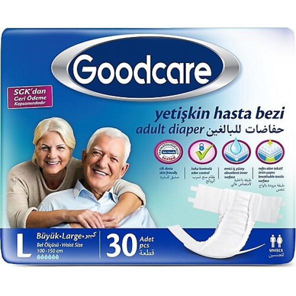 GoodCare Large Belbantlı Hasta Bezi 30 Adet ürün görseli 1
