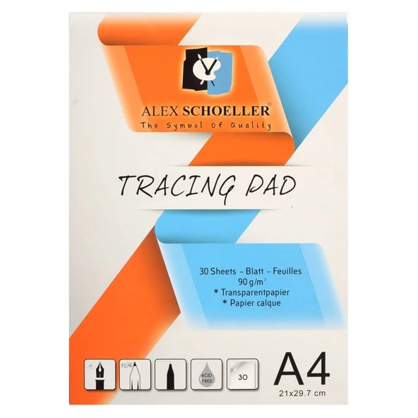 Alex Schoeller Tracing Pad Aydınger Blok A4 90 gr. 30 yp. ürün görseli 1