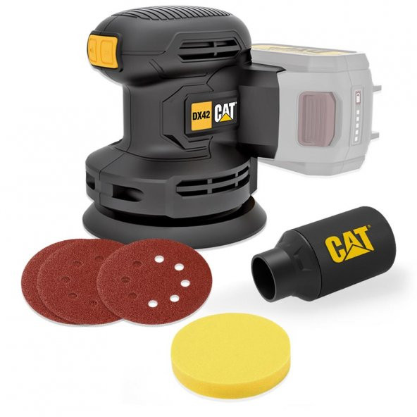 CAT DX42B 18Volt 125mm Profesyonel Devir Ayarlı Eksantrik Zımpara (Akü Dahil Değildir) ürün görseli 1
