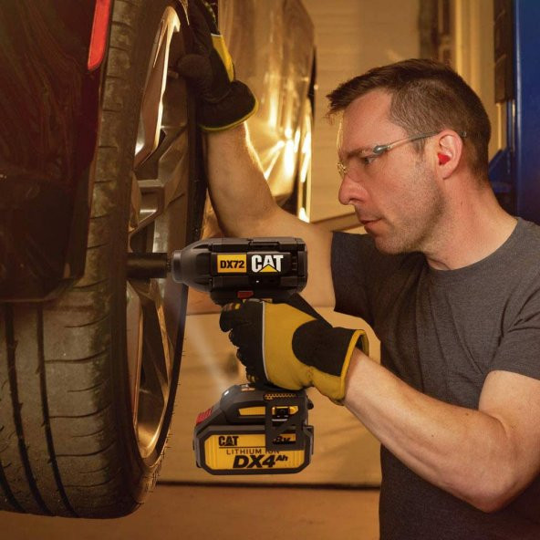 CAT DX72 18Volt/4.0Ah Li-ion Çift Akülü Şarjlı 350Nm Kömürsüz Profesyonel Somun Sıkma ürün görseli 1