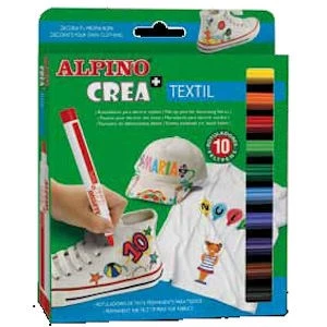 Alpino Crea Textil Kumaş Kalemi 10 Renk ürün görseli 1