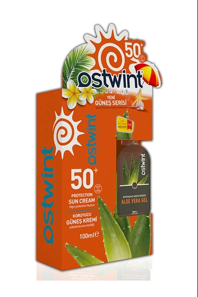 Ostwint Spf 50+ Güneş Kremi 100 Ml E Vitaminli + Aloe Vera Jel 100 Ml ürün görseli 1