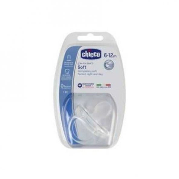 Chicco Physio Soft Silikon Emzik 6-12 Ay - Şeffaf ürün görseli 1
