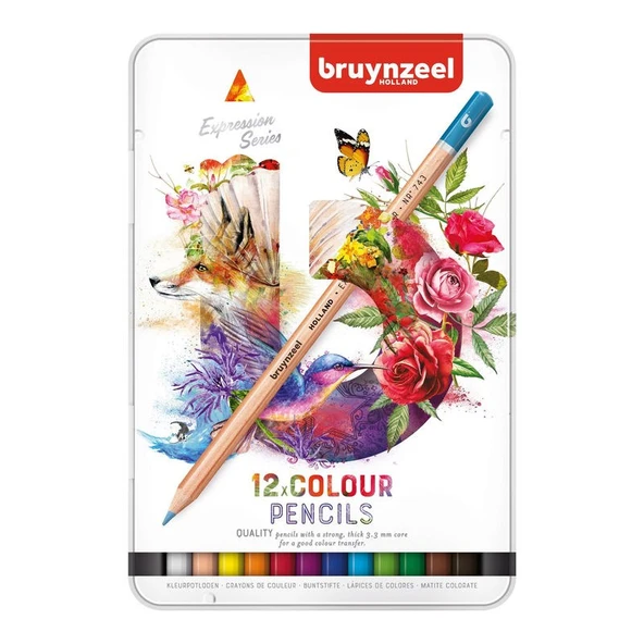 Bruynzeel Expression Colour Kuru Boya Kalemi 12 Renk ürün görseli 1