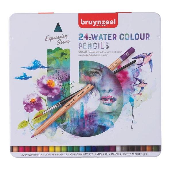 Bruynzeel Expression Aquarelle Kuru-Sulu Boya Kalemi 24 Renk ürün görseli 1