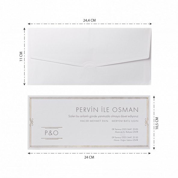 Düğün Davetiyesi 10340 Stil - Resim 2