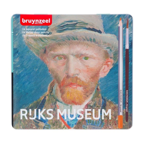 Bruynzeel Aquarel Boya Kalemi 24 Renk Metal Kutu Rijks Museum Vincent Van Gogh ürün görseli 1