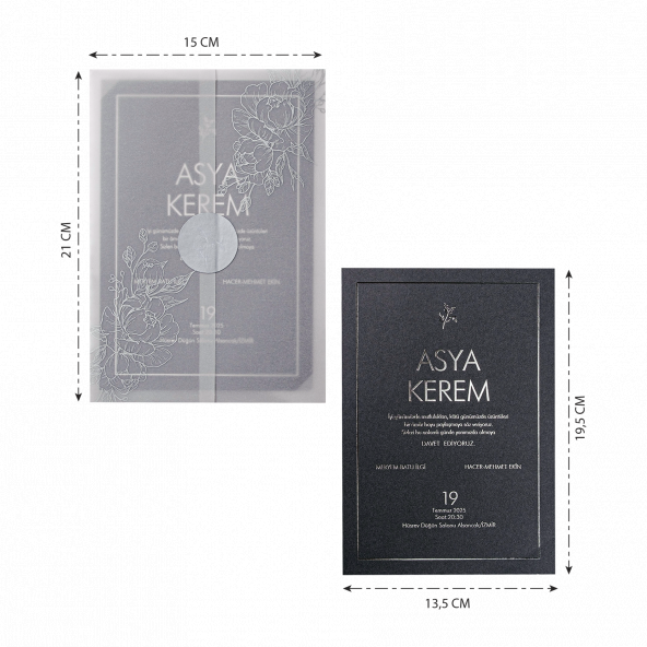 Düğün Davetiyesi 10348 Stil - Resim 2