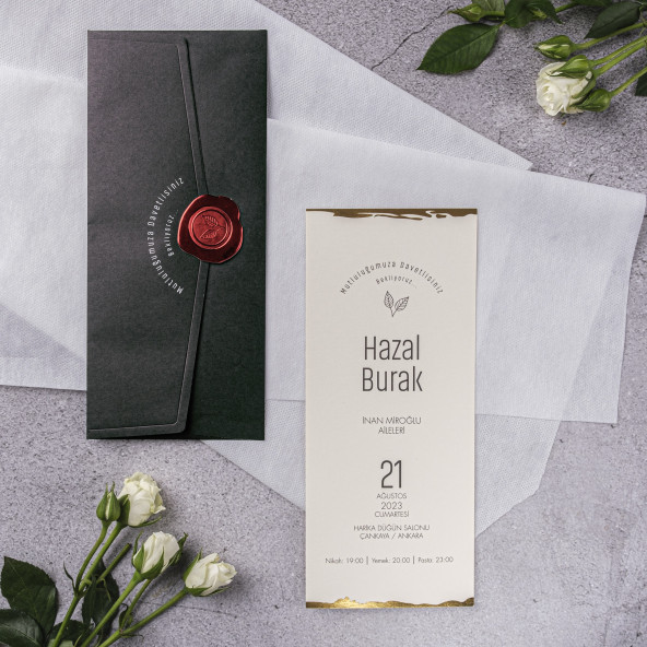 Düğün Davetiyesi 10352 Stil ürün görseli 1