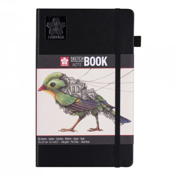 Sakura Sert Kapak Skechbook Ivory Kağıt 140 gr 13x21 cm 80 yp ürün görseli 1