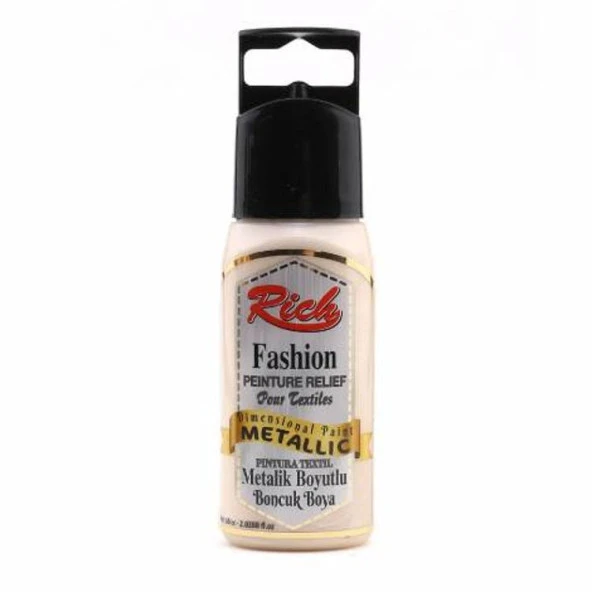 Rich Boyutlu Boncuk Boya 60 ml. 908 METALİK KREM ürün görseli 1