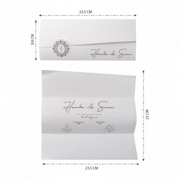 Düğün Davetiyesi 10381 Stil - Resim 2