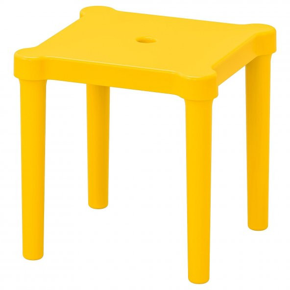 Çocuk Taburesi, Sarı Renk MeridyenDukkan 28x27 cm Polipropilen Plastik Kare Tabure ürün görseli 1