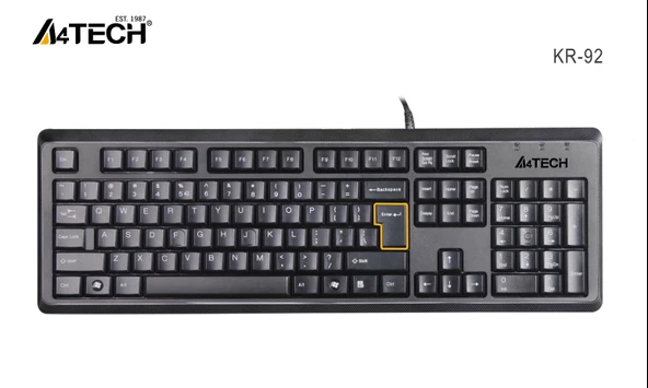 A4 TECH KR-92 Q KLAVYE USB STANDART SİYAH - Resim 5