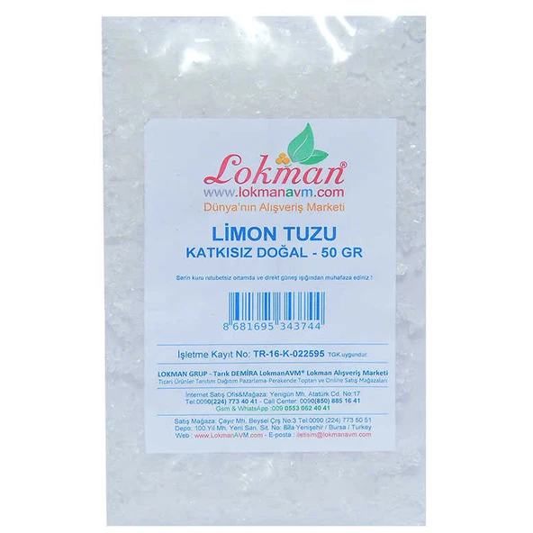 Limon Tuzu Granül Çakıl 50 Gr Paket - Resim 2