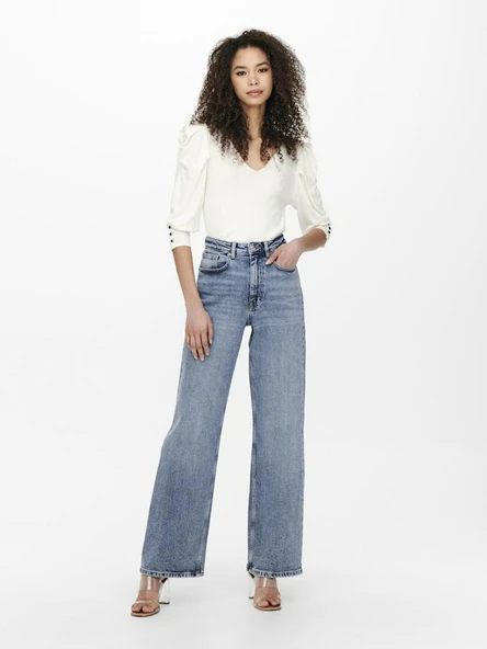 Only Juıchy Wide Leg Fit Kadın Jean Pantolon 15234743 ürün görseli 1