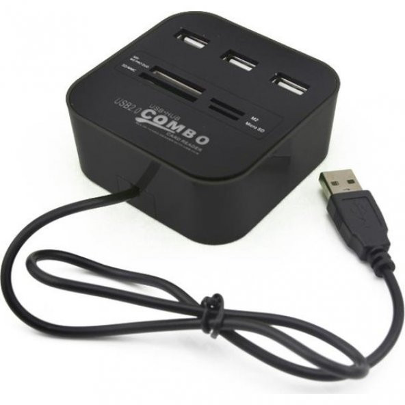 Kuvars Usb Kart Okuyucu 3 Port Usb Hub Çoğaltıcı Çoklayıcı ürün görseli 1
