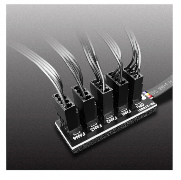 5 Port 4 Pin Fan Çoklayıcı Kablo - 4 Pin PWM Fan Kontrol Kablosu ürün görseli 1