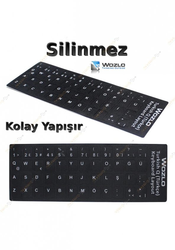 Türkçe Q Klavye Etiketi Laptop Pc Sticker Keyboard Sticker ürün görseli 1