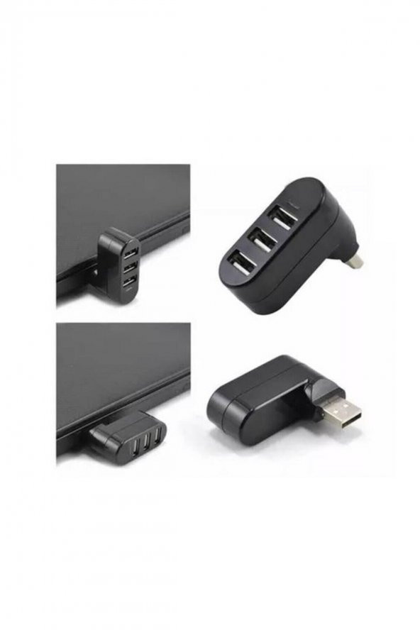 3 Port 360 Dirsek Usb Hub Çoklayıcı Usb 2.0 ürün görseli 1