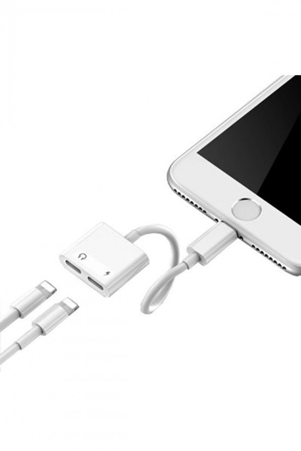 iPhone iPad Lightning Kulaklık Ve Şarj Çevirici Dönüştürücü Çoğaltıcı Kablo 6 7 8 X Xs Xs Max Uyumlu ürün görseli 1