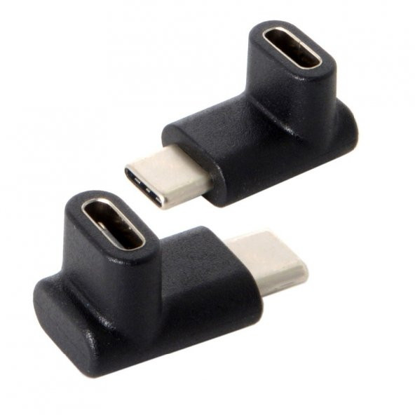 Type-C 90 Derece Yukarı Aşağı Dirsek Köşe Erkek Dişi Dönüştürücü Çevirici Adaptör ürün görseli 1