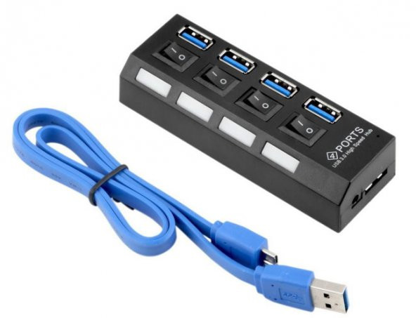 HY-U350 4-USB PORT USB 3.0 ANAHTARLI ÇOĞALTICI ürün görseli 1