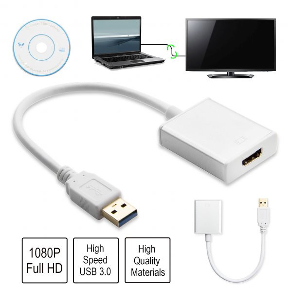 Usb 3.0 To Hdmı Dişi Çevirici ürün görseli 1