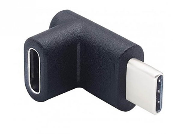 Type C Usb 3.1 90 Derece Ters Düz Dirsek Köşe Erkek Dişi Çevirici Dönüştürücü Adaptör ürün görseli 1